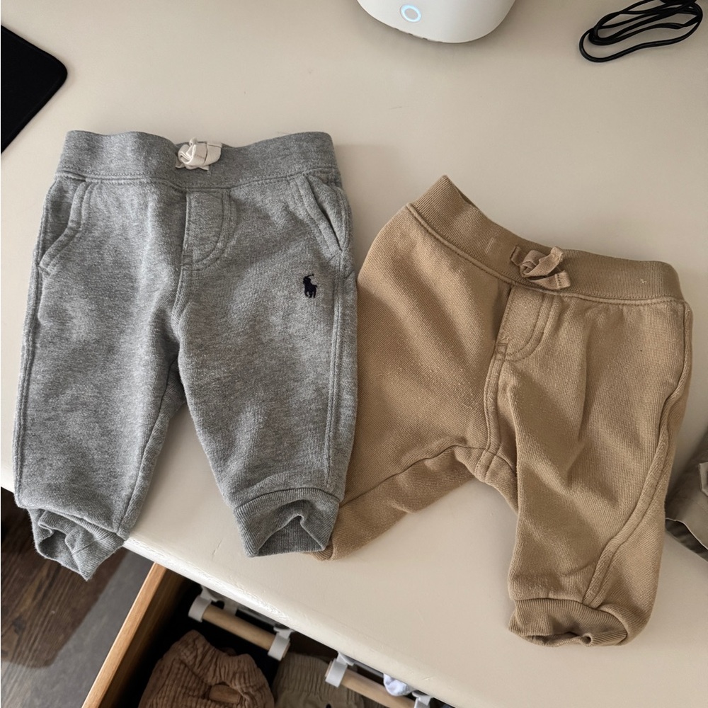 Polo by Ralph Lauren Gray and Tan Joggers for Kids